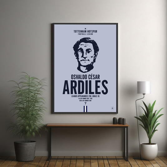 Osvaldo Ardiles Head Poster - Tottenham Hotspur