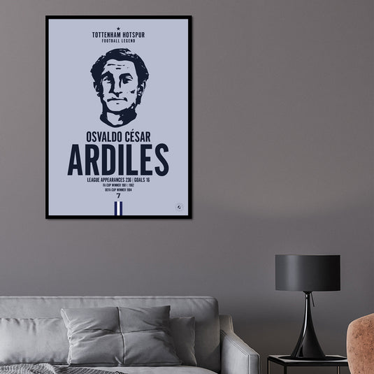 Cartel de cabeza de Osvaldo Ardiles - Tottenham Hotspur