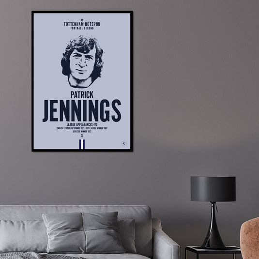 Affiche tête de Pat Jennings - Tottenham Hotspur