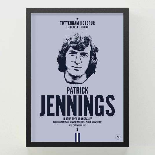 Pat Jennings Head Poster - Tottenham Hotspur