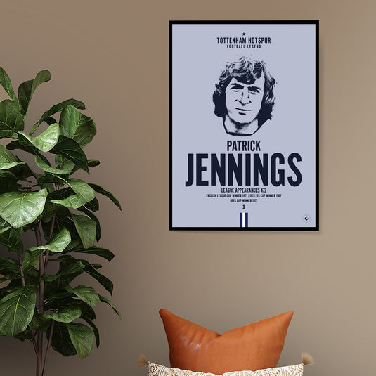 Affiche tête de Pat Jennings - Tottenham Hotspur