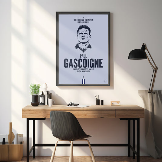 Affiche tête de Paul Gascoigne - Tottenham Hotspur