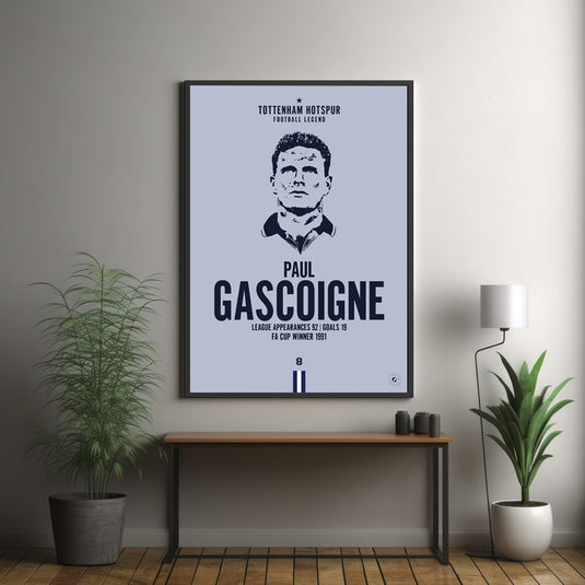 Affiche tête de Paul Gascoigne - Tottenham Hotspur