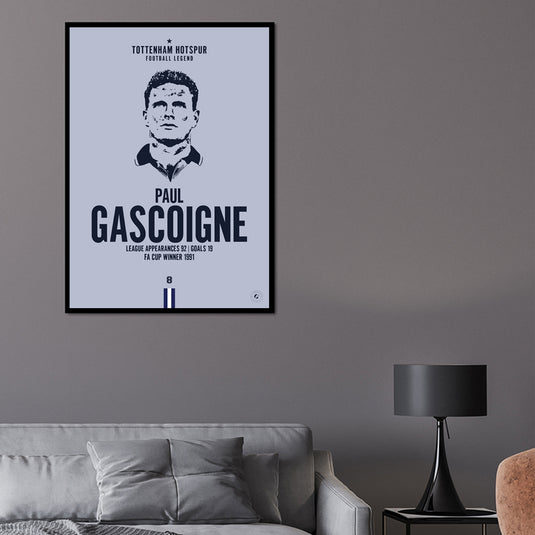 Affiche tête de Paul Gascoigne - Tottenham Hotspur