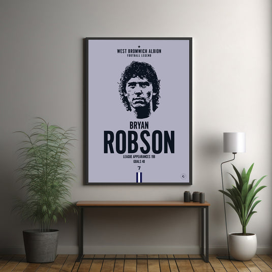 Póster de la cabeza de Bryan Robson - West Bromwich Albion