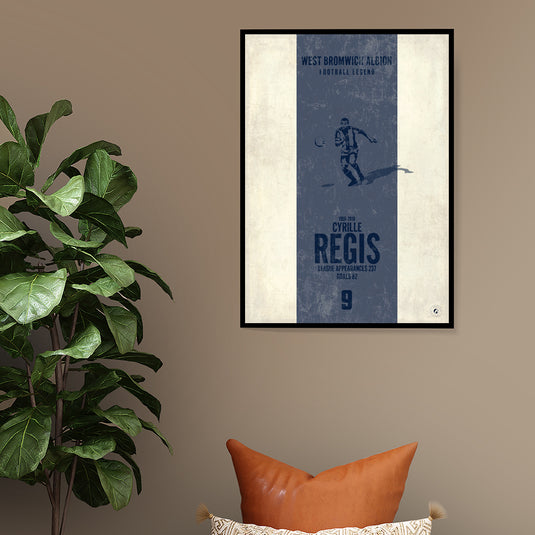 Cyrille Regis West Bromwich Albion Heritage Stripes Print