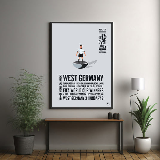 West Germany 1954 FIFA World Cup Winners Poster