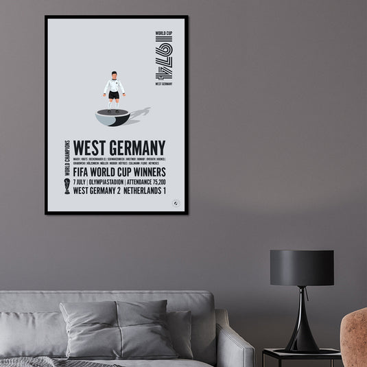 Allemagne de l'Ouest Vainqueurs de la Coupe du Monde de la FIFA 1974 Poster