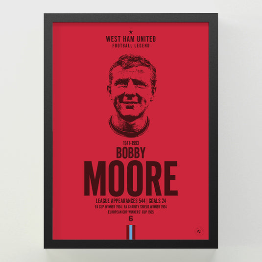 Bobby Moore Head Poster - West Ham United