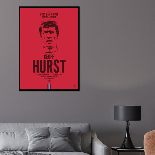 Geoff Hurst Head Poster - West Ham United