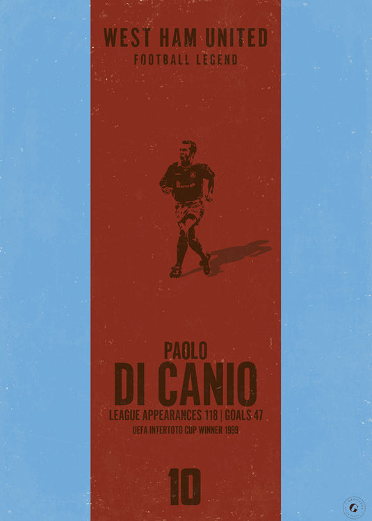 Póster Paolo Di Canio (Banda vertical) - West Ham United