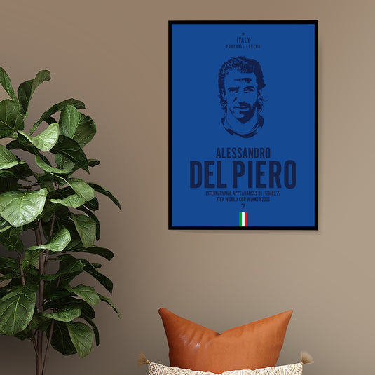 Alessandro Del Piero Head Poster