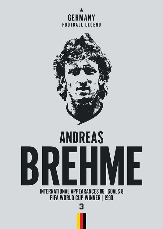 Andreas Brehme Head Poster