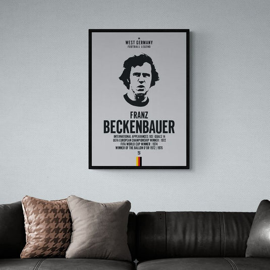 Franz Beckenbauer West Germany Football Legend Iconic Portrait  Print
