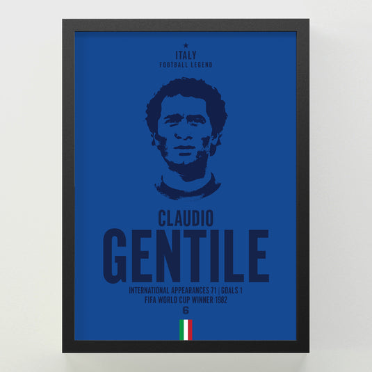 Claudio Gentile Head Poster