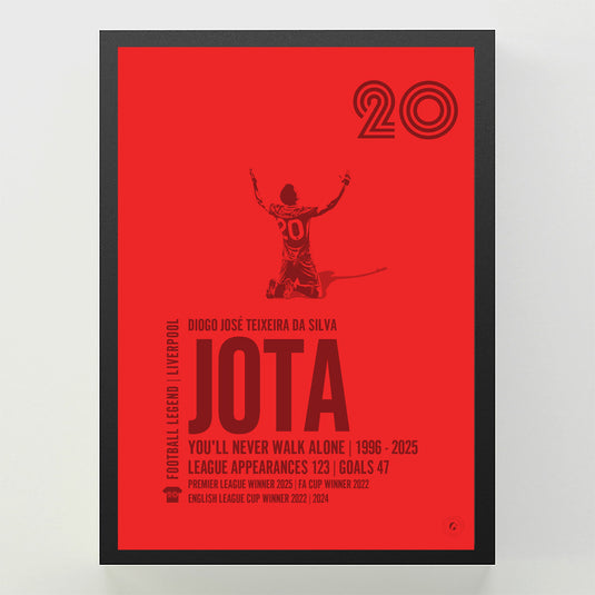 Diogo Jota Poster: Liverpool Legend Kneeling Print
