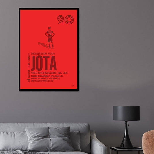 Diogo Jota Poster: Liverpool Legend Walking Away Print
