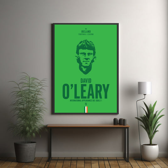 David O'Leary Ireland Football Legend Iconic Portrait Print