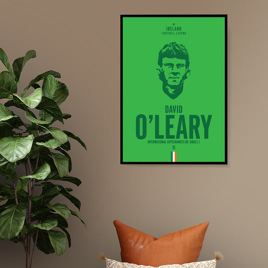 David O'Leary Ireland Football Legend Iconic Portrait Print