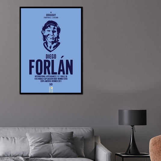 Cabeza de Diego Forlán Póster