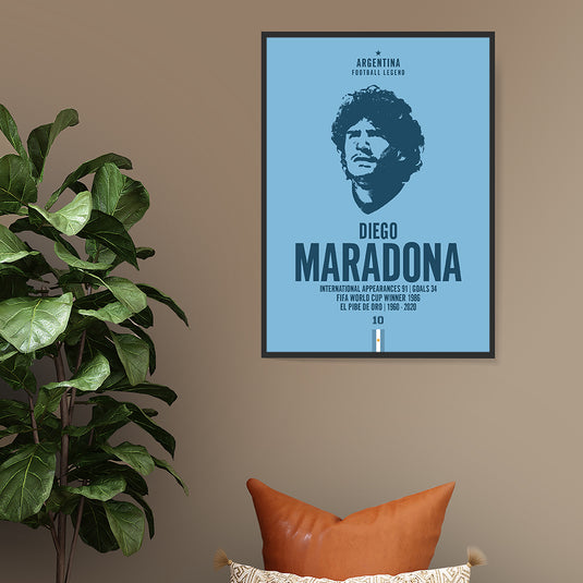 Diego Maradona Head Poster