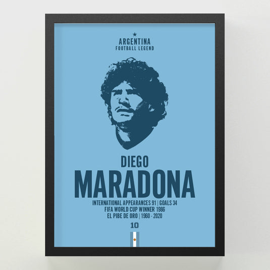 Diego Maradona Head Poster