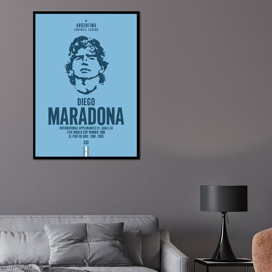 Diego Maradona Face Poster