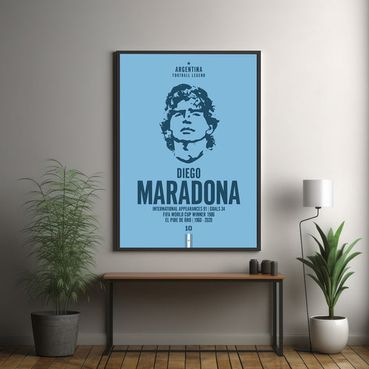 Diego Maradona Face Poster