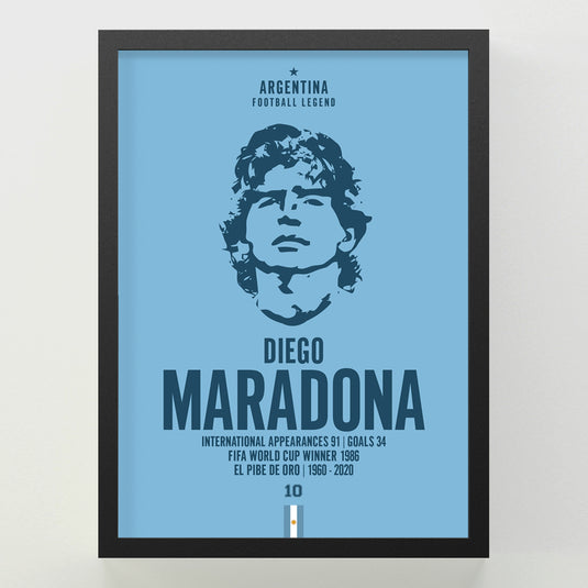 Diego Maradona Face Poster