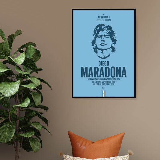 Diego Maradona Face Poster
