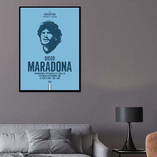 Diego Maradona Head Poster