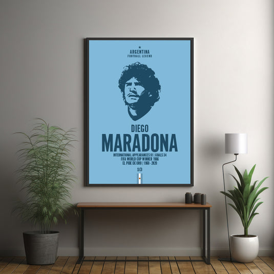 Diego Maradona Head Poster