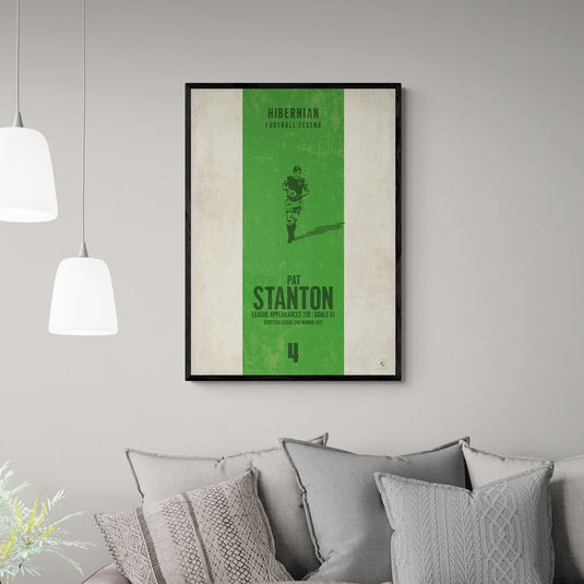 Pat Stanton Hibernian Heritage Stripes Print