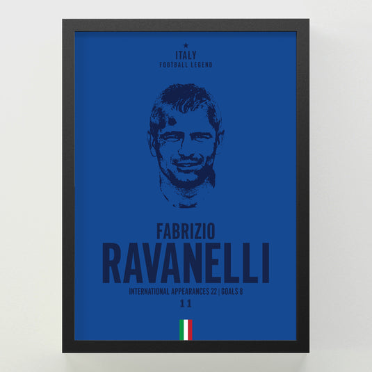 Fabrizio Ravanelli Italy Legend Iconic Portrait Print