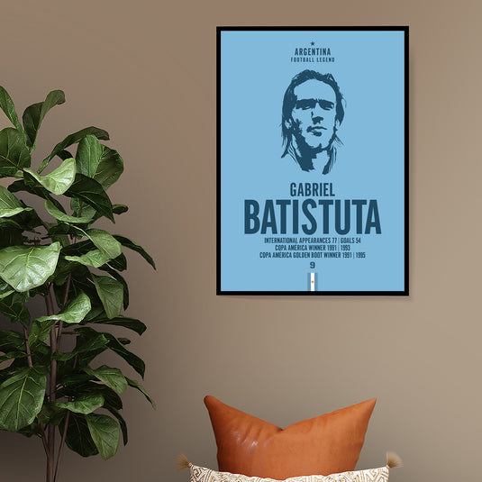 Gabriel Batistuta Head Poster