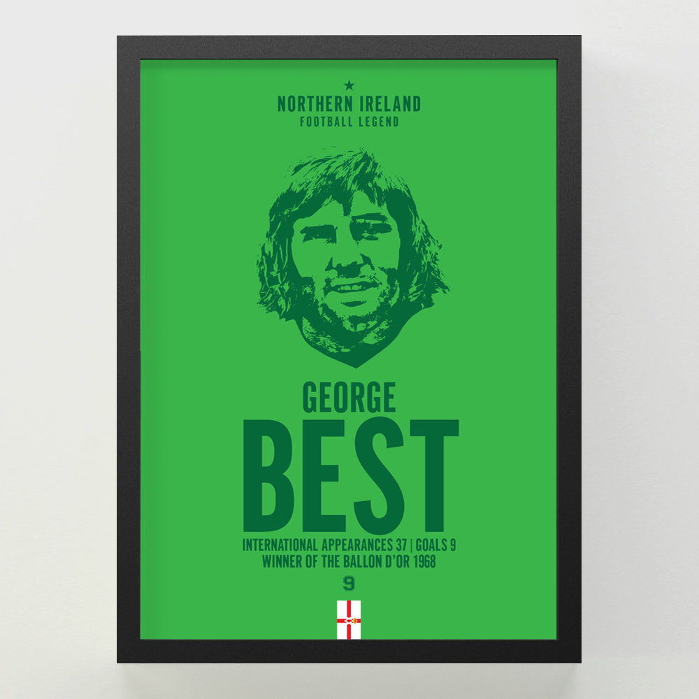 George Best Head Poster