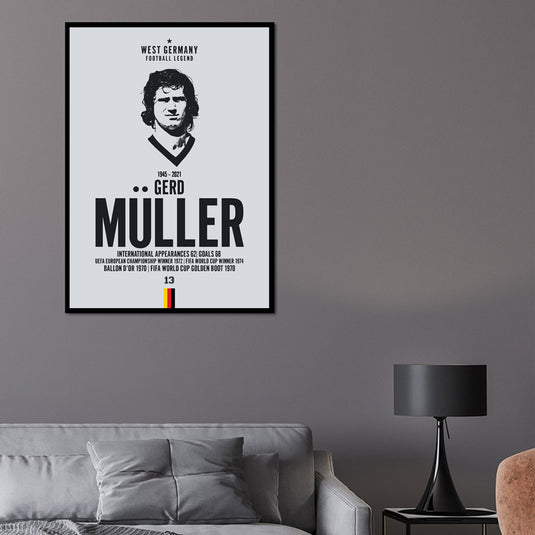 Gerd Muller Head Poster