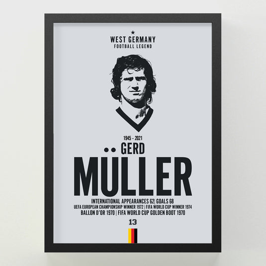 Gerd Muller Head Poster