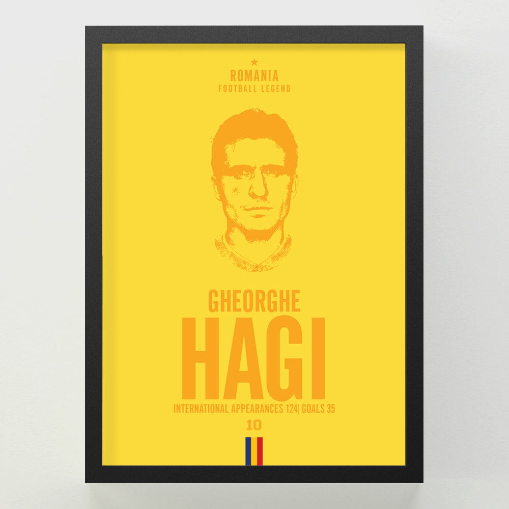 Gheorghe Hagi Head Poster