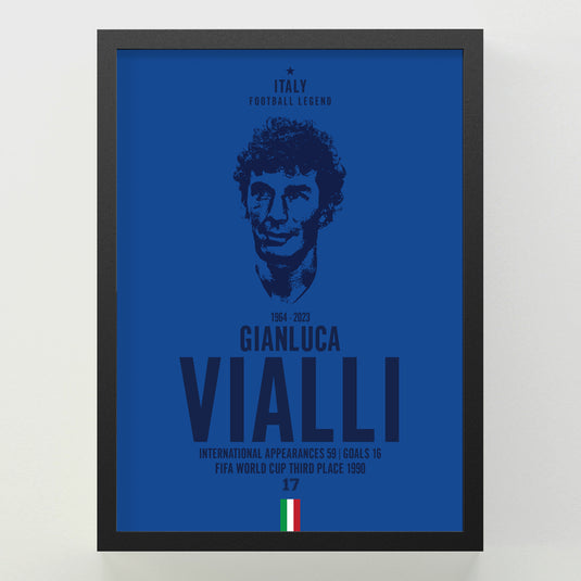 Gianluca Vialli Italy Legend Iconic Portrait Print
