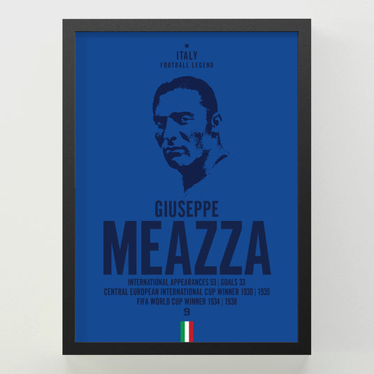 Giuseppe Meazza Head Poster