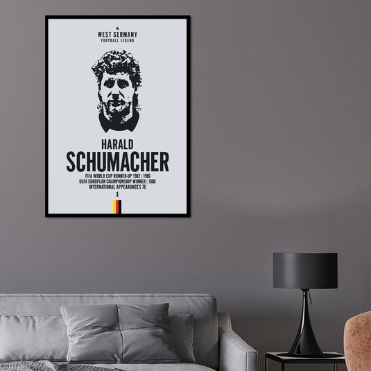 Harald Schumacher West Germany Football Legend Iconic Portrait Print