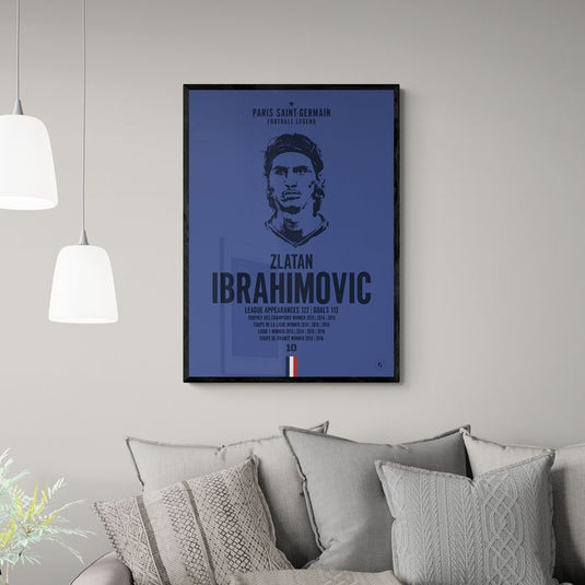 Zlatan Ibrahimovic Portrait Iconique Légende du Paris Saint-Germain