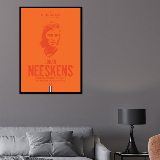 Johan Neeskens Head Poster