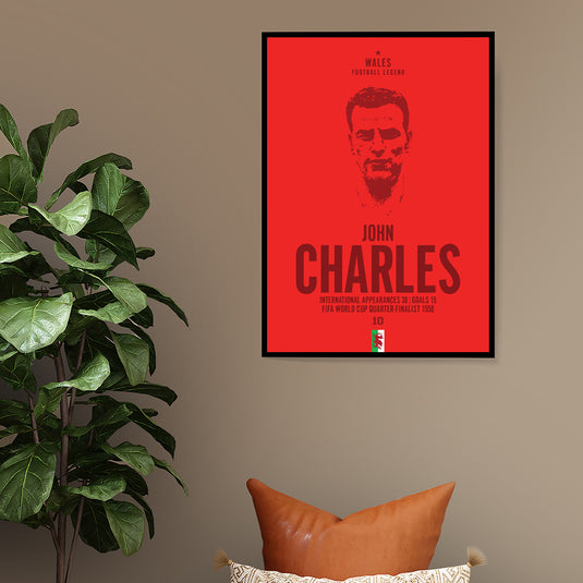 John Charles Head Poster