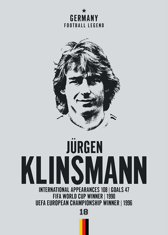 Cabeza de Jurgen Klinsmann Póster