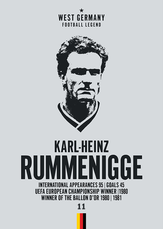 Tête de Karl-Heinz Rummenigge Poster