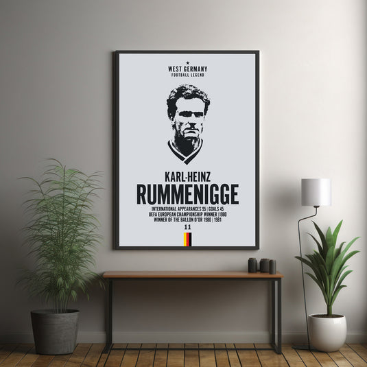 Tête de Karl-Heinz Rummenigge Poster