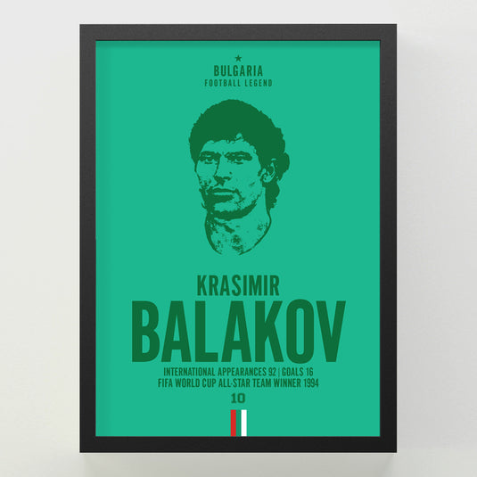Krasimir Balakov Head Poster