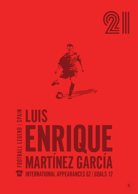 Luis Enrique Spain Legend Print